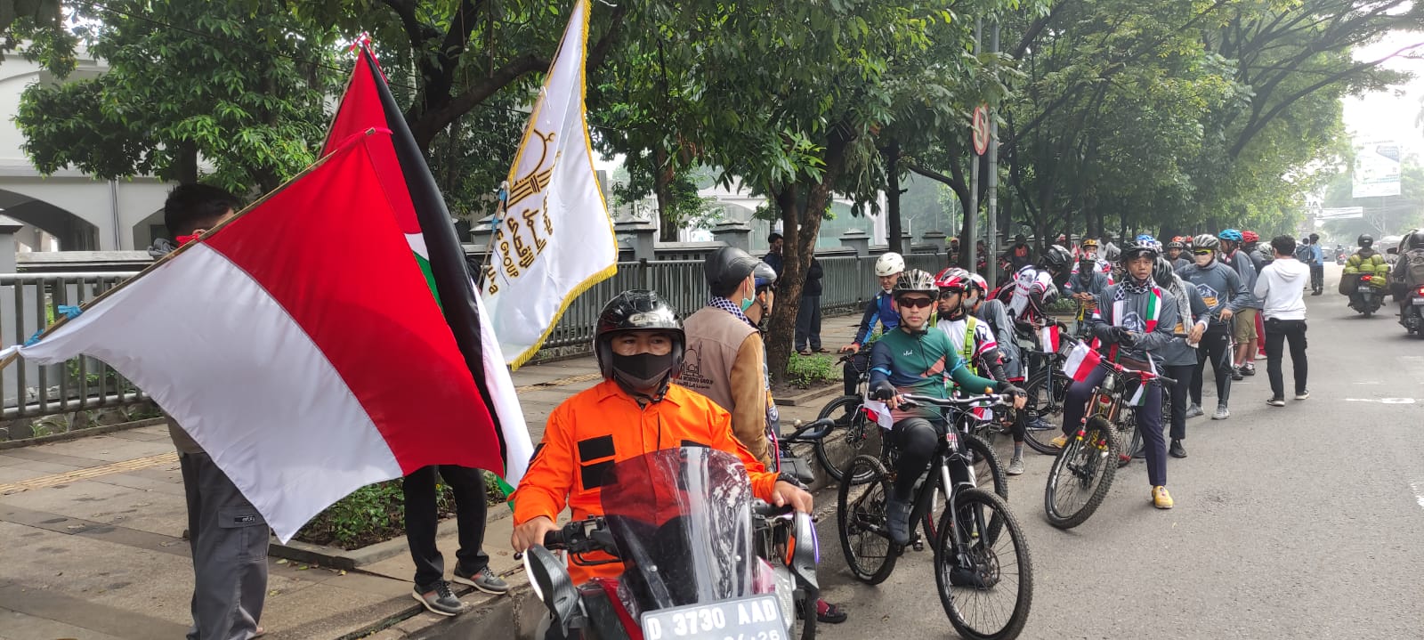 Solidaritas Palestina, AWG Gelar Gowes Al-Aqsa 115 km dari Bandung ke Tasikmalaya